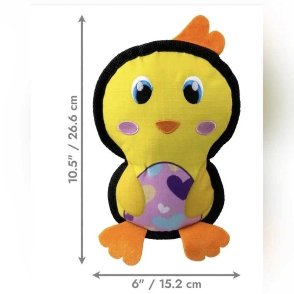 KONG Ballistic Yellow and Black Plush Toy